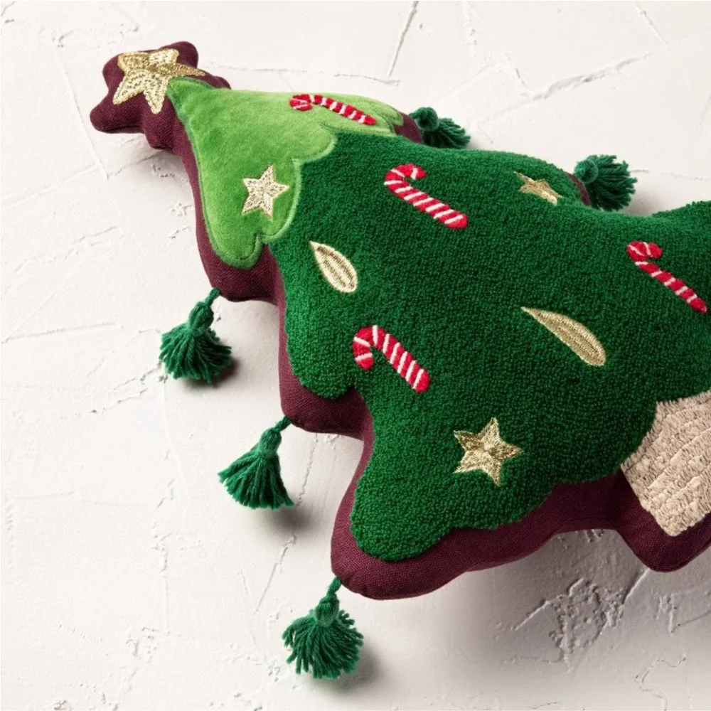 NWT Christmas Tree Shaped Decorative Pillow from Opalhouse Target